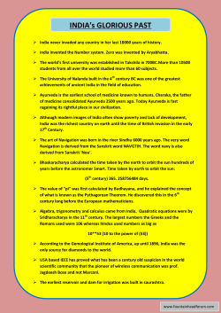 INDIA`s GLORIOUS PAST