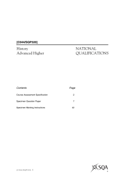 History Advanced Higher NATIONAL QUALIFICATIONS