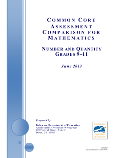 Number and Quantity - Delaware Department of Education