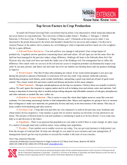 Top Seven Factors in Crop Production