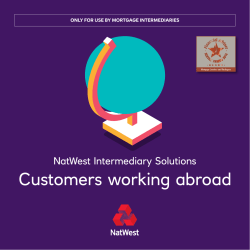 Customers working abroad - NatWest Intermediary Solutions