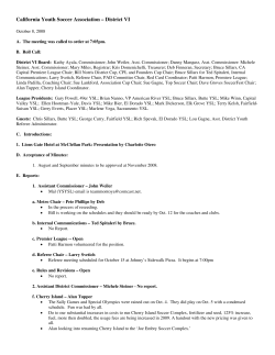 California Youth Soccer Association &ndash; District VI