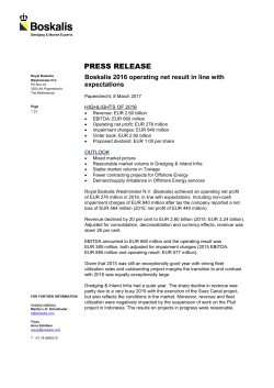 press release - Royal Boskalis Westminster