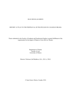 SEAN DOUGLAS GREEN HISTORY AT PLAY IN THE