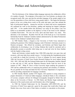 Alabama Dictionary Introduction