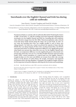 Snowbands over the English Channel and Irish Sea