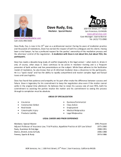 Dave Rudy, Esq. - ADR Services, Inc.