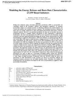 Modeling the Energy Release and Burn Rate Characteristics of ZPP