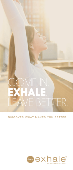 come in. exhale. leave better.