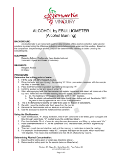 ALCOHOL by EBULLIOMETER