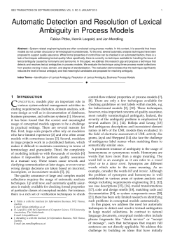 Automatic Detection and Resolution of Lexical