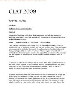 CLAT 2009 SOLVED PAPER