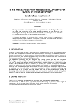 is the application of new technologies a synonym for quality of