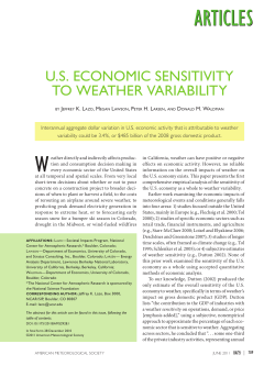 US Economic Sensitivity to Weather Variability