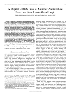 A Digital CMOS Parallel Counter Architecture Based on State Look
