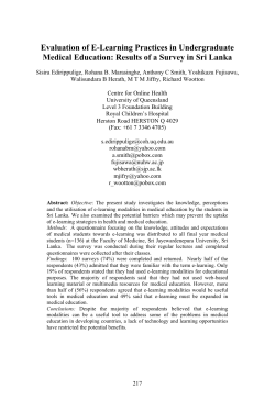 Evaluation of E-Learning Practices in Undergraduate Medical