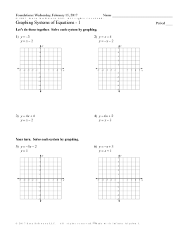 Infinite Algebra 1 - Graphing Systems of Equations - 1