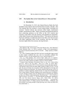 The Sudden Rise in the Federal Reserve`s