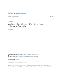 Conflict in Don Giovanni`s Leporello