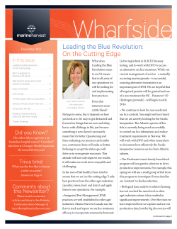 Leading the Blue Revolution: On the Cutting Edge