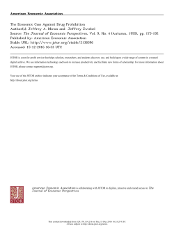 The Economic Case Against Drug Prohibition