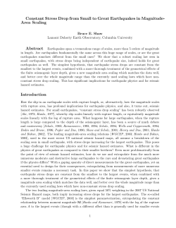 Constant Stress Drop from Small to Great Earthquakes in Magnitude