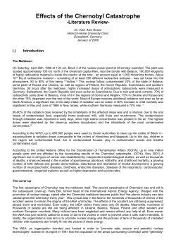 Effects of the Chernobyl Catastrophe