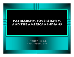 Patriarchy, Sovereignty, and the American Indians