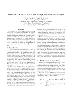 Detection of Gradual Transitions through Temporal Slice