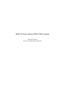 RBS FX Notes (Series DPM USD) Limited