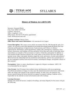ARTS 349 - Syllabus Spring - Department of Visualization
