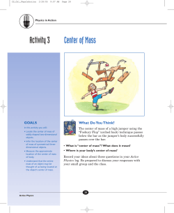 Activity 3 Center of Mass
