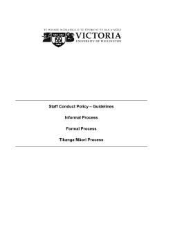 Informal Process - Victoria University of Wellington