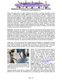 Applying Fertilizers and Chemicals