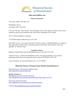 Alien and Sedition Acts Historical Society of Pennsylvania Website