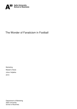 The Wonder of Fanaticism in Football