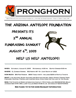 PRO NG HO RN - Arizona Antelope Foundation