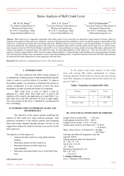 Stress Analysis of Bell Crank Lever
