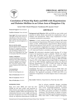 Correlation of Waist Hip Ratio and BMI with
