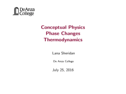 Conceptual Physics Phase Changes Thermodynamics