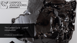The Carbon Cycle &ndash; a brief introduction