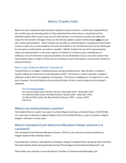 History Transfer FAQ - Colonial Pipeline Company