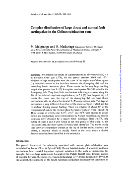 Complex distribution of large thrust and normal fault