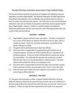 Florida Christian Activities Association Flag Football Rules