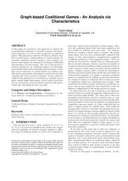 Graph-based Coalitional Games - An Analysis via Characteristics