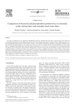 Comparison of bacterial and phytoplankton productivity in - IB-USP
