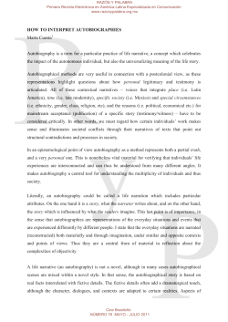 How to interpret autobiographies