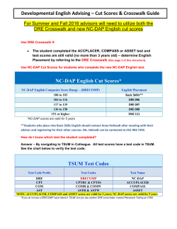 Developmental English Advising