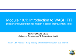Module 10.1: Introduction to WASH FIT