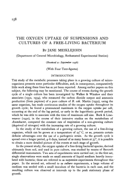 the oxygen uptake of suspensions and cultures of a free